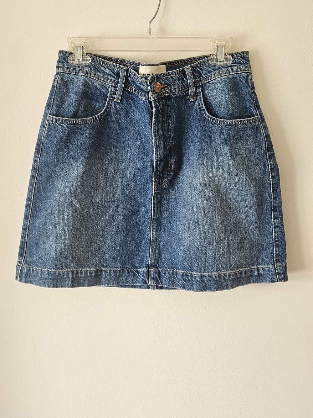 Boden Blue Denim Mini Skirt